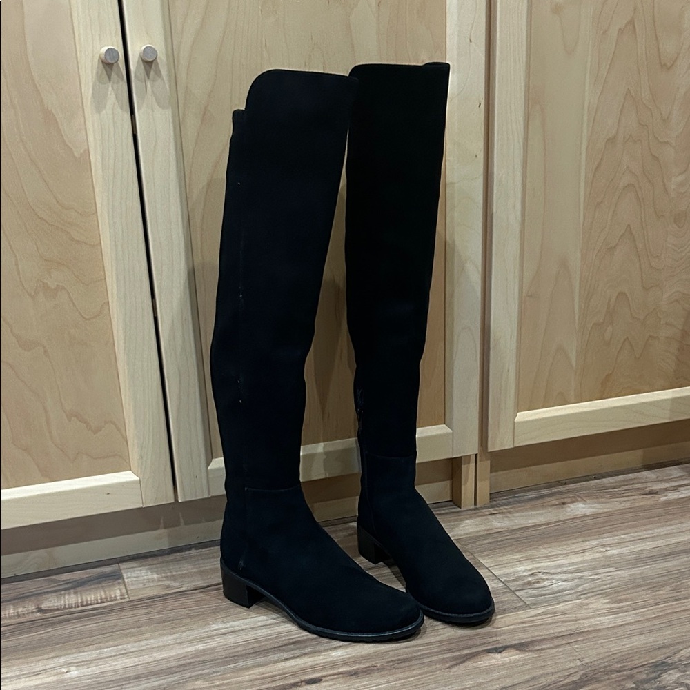 Stuart Weitzman | Black Suede Over-the-Knee Boots | US 5.5